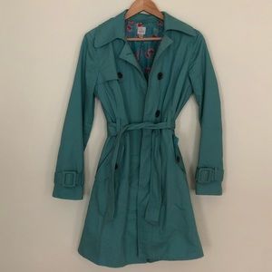 Fashionable Turquoise Spring Trench Coat by Lauren Conrad - Size 6
